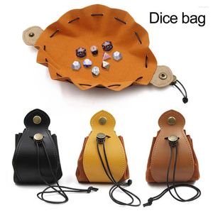 Sacs de rangement dés pochette à cordon sac cadeau plateau en cuir résistant à l'usure léger faux bijoux accessoires de pièces de monnaie