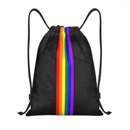 Sacs de rangement en détresse LGBTQ PRIVE DRAPLE BROUPE DRATS SACKPACK FEMMES HOMMES MEN SPORT SPORT