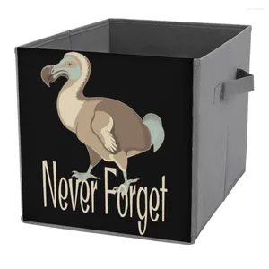 Sacs de rangement Dodo Bird Animal disparu, n'oubliez jamais drôle Birdin, boîte pliante, bacs organisateur Division de jouets pour animaux de compagnie