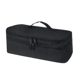 Opbergzakken dubbele laag haardroger Organisator tas zwart lichtgewicht 15x5.5x5.5 inch draagbaar voor vriendin dochter vrouw vrienden