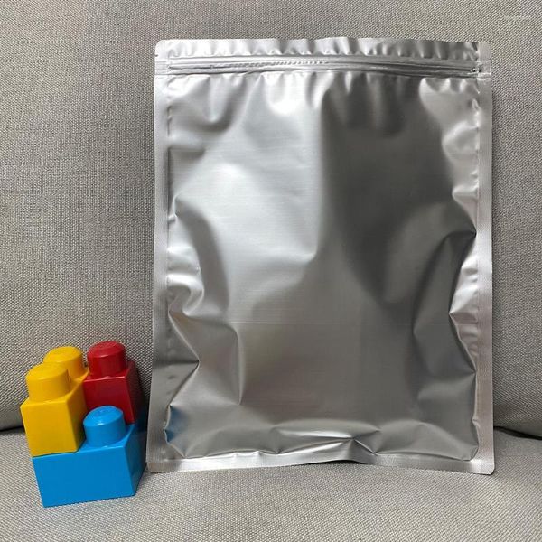 Bolsas de almacenamiento Espesor de doble cara 17 Bolsa de cremallera de papel de aluminio mate de seda 3c Embalaje externo del producto protegido de la luz