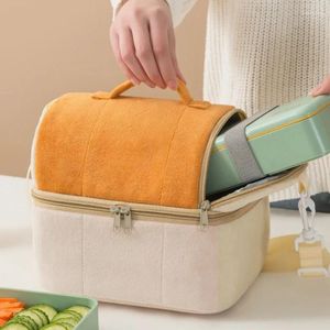 Sacs de rangement Double sac d'isolation épaissie épaule boîte à déjeuner portable grande capacité toast pique-nique glace