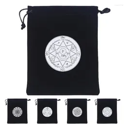 Sacs de rangement Cordon Velours Tarot Card Sac Oracle Cartes Runes Sorcière Divination Accessoires Bijoux Dés