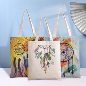 Sacs de rangement Dream Catcher Casual Fashion Canvas Big Capacity Wind Chime Women Shoulder Bag