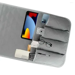 Sacs de rangement accoudoir durable CADDY Easy Access 5 Pocket Remote Control Couch Organisateur de suspension Épaisses fournitures de chambre à coucher en fauteuil
