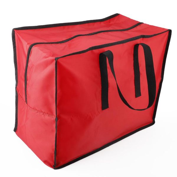 Bolsas de almacenamiento duraderas fáciles de transportar anti-tear bandil múltiple nylon reutilonable de alta capacidad con cremallera de contenedor rojo con cremallera