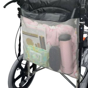 Sacs de rangement durables en tissu de maille de Polyester, sac à dos pour fauteuil roulant avec poches, accessoires pour appareils de mobilité