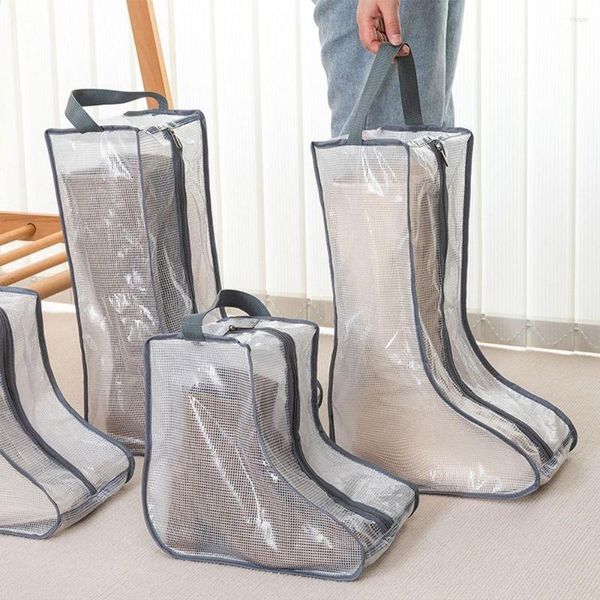 Sacs de rangement anti-poussière bottes de pluie sac Portable chaussures organisateur pochette à fermeture éclair voyage Protection titulaire placard