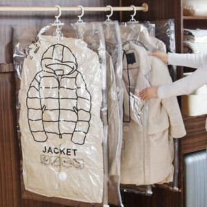 Opbergtassen stofdichte vacuüm om kleding overjas te bewaren Jas kleding Cover Space Saving Closet Garderobe Organizer Bag