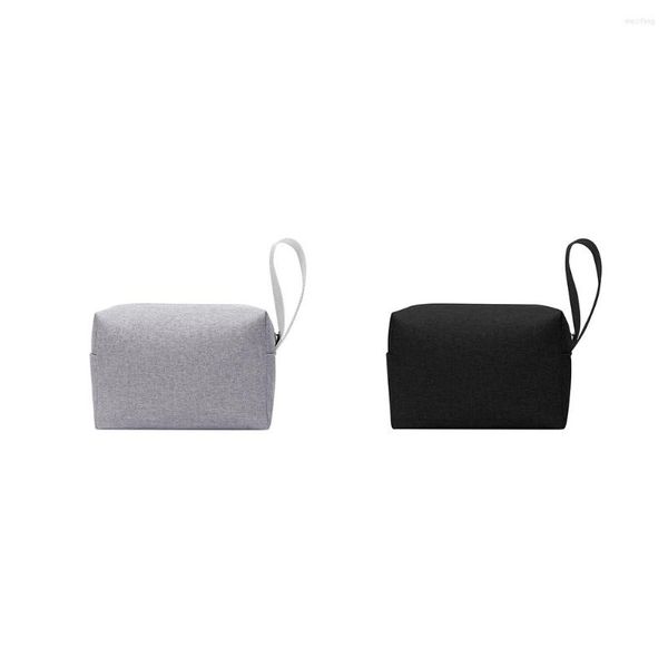 Sacs de rangement écouteurs étui pour écouteurs batterie externe câble de données sac conteneur numérique pochette de transport fermeture à glissière pour gris