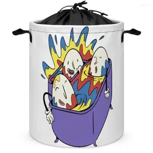 Opbergtassen Easter Eggs in Paint Bath Dames Laundry Mand Bins Organizer Divisie Grappig van kleding Super zacht handig