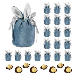 Opbergtassen Easter Treat Velvet Drawstring Pouches Goodie Party Favor Design