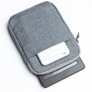 Bolsas de almacenamiento Fácil de llevar Bolsa de libros electrónicos Protección de pozo Bolsillo exterior Cierre de cremallera Protector para Kindles