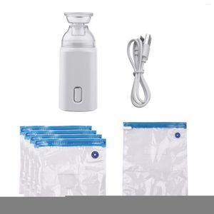 Sacs de rangement pompe électrique avec câble USB sous vide 5 Portable rechargeable pour voyage à domicile économiser de l'espace