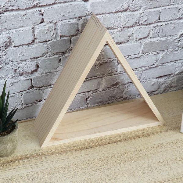 Bolsas de almacenamiento adornos Crafting Wall Hanging Organizer Bamboo Triangle Display