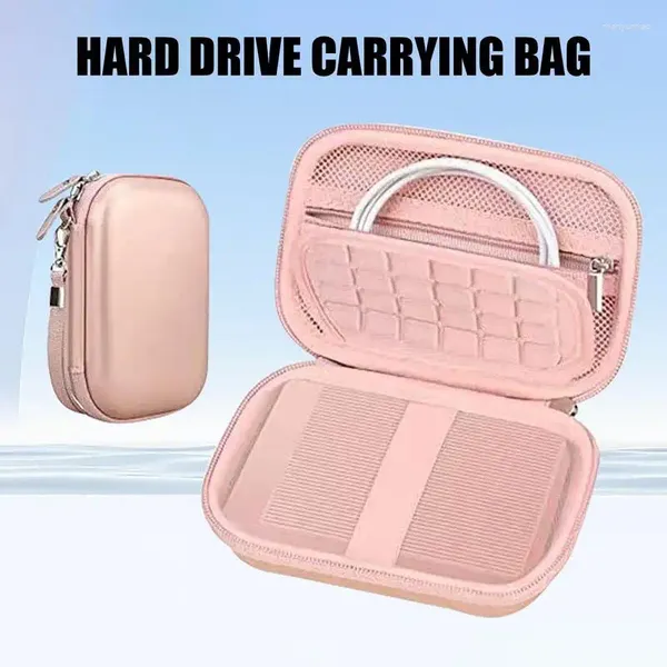 Sacs de rangement EVA Case étanche Pouche portable de transport de sacs de compression à l'épreuve des chocs pour le téléphone portable des écouteurs d'alimentation du câble d'alimentation