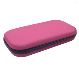 Bolsas de almacenamiento EVA Hard Shell Caja de estetoscopio portátil Llevar bolsa de estuche de viaje para organizador de pluma Pinzas Cinta Rosa