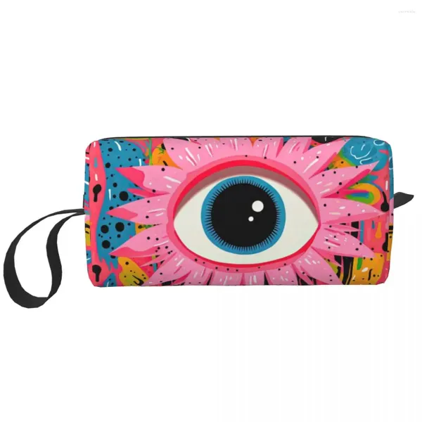 Bolsas de almacenamiento Bolsa de maquillaje Evil Eye para mujeres Organizador cosmético de viajes Lindo Amuleto Turco Tailety