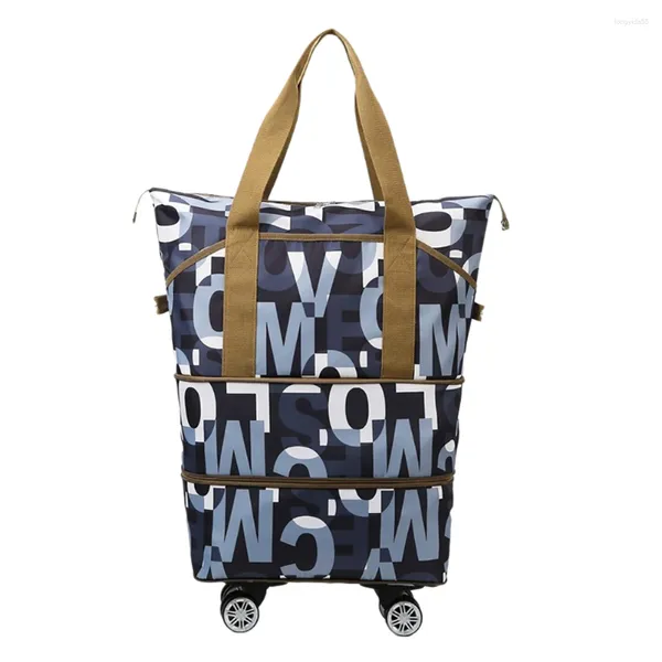 Sacs de rangement extensibles pliables, sac de voyage à roulettes, valises imperméables pour femmes sans poignée télescopique