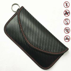 Opbergzakken Explosieve anti-straling Mobiele telefoonsignaal Afscherming Bag Koolstofvezel Key Case