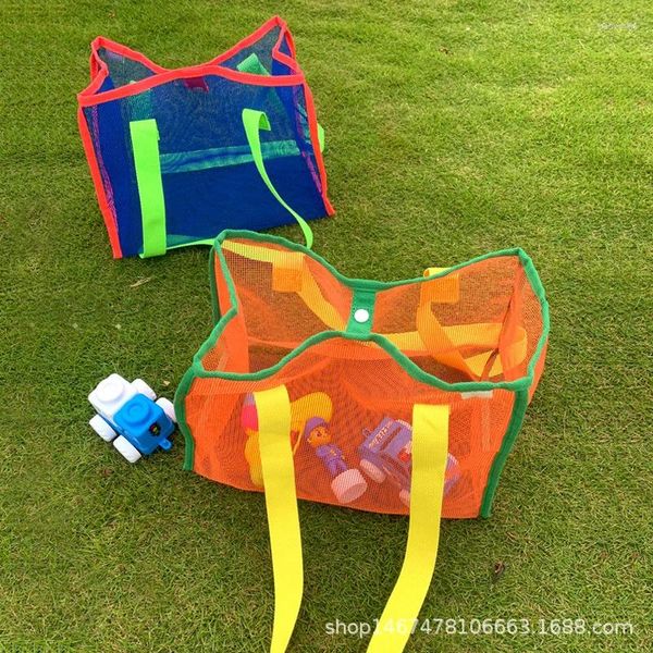 Bolsas de almacenamiento Ventas directas de fábrica Ins Wind Beach Bag Color Block Series Artículos de tocador Juguete para niños Viaje de gran capacidad
