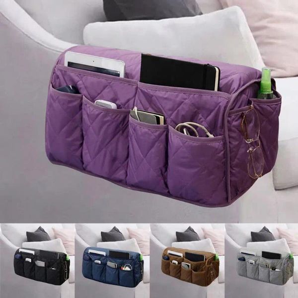 Sacs de rangement canapé sans façade suspendu Caddy Poly Pongee Tablet Sofa Supplies Household Chaid Organizer Sac Organisateur