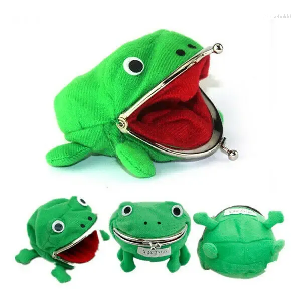 Sacs de rangement Faroot 1PCS CARTOONE FROG CONOR HOLDER Purse Portefeuille Forme Fluff Cost Cosplay Green Creative