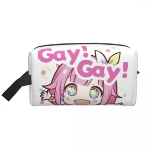 Bolsas de almacenamiento Fashion Gay Otori Emu Anime Cartoon Viajes Bolsos de tocador Bolsas Cosméticas Organizador de maquillaje Beauty Dopp Kit