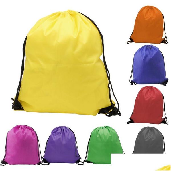 Bolsas de almacenamiento Moda Niños Ropa Zapatos Bolsa Escuela Dstring Frozen Sport Gym Pe Dance Mochilas Drop Delivery Home Garden Housekee O Dhx2Z