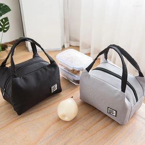 Bolsas de almacenamiento Fashion Portable Bold de almuerzo termal Picnic de comida aislada para mujeres Caja de fresco