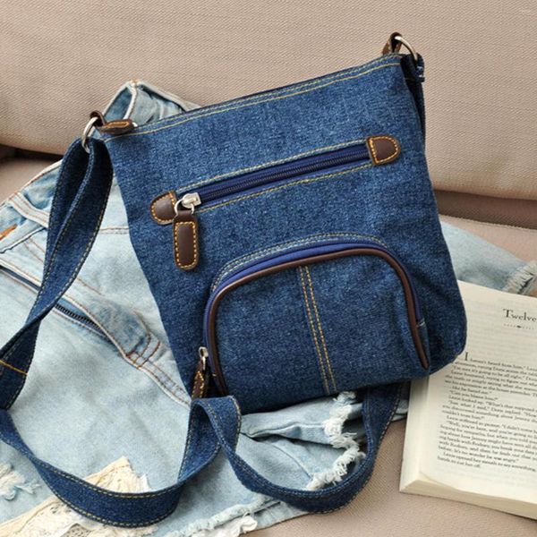 Sacs de rangement Mode Petit Denim Sac À Main Femmes Sac Designer Dames Sacs À Main Sacs À Main Jean Fourre-Tout Épaule Bandoulière Messenger