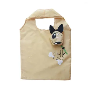 Sacs de rangement Fashion Sac à main d'achat de l'espace Animal Puppy Printing Ménage Supermarché Doggy Doggy Polding Balling