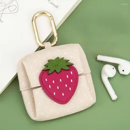 Bolsas de almacenamiento billetera de estudiante de moda mini bolsita de bolsas de dibujos animados de lápiz labial de cuero sintético