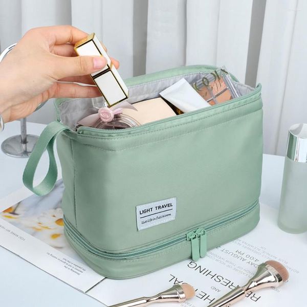 Bolsas de almacenamiento Bolsa de lavado con cremallera de moda Cosmética para acampar para acampar