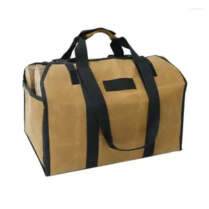 Sacs de rangement porteurs de bois de chauffage Carrier en rondins imperméables pour sac en bois de feu fourre-tout pliable avec support de poignées