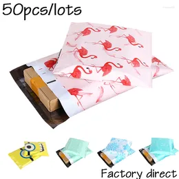 Sacs de rangement Flamingo Poly Mailer Enveloppes adhésives Courrier Sac-cadeau En plastique Mailing Jouets Boîtes Emballage Imprimé Personnalisation Logo