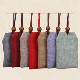 Sacs de rangement Sachet de lin suspendu Type porte-bonheur cadeaux sac bénédiction petit emballage fournitures de fête