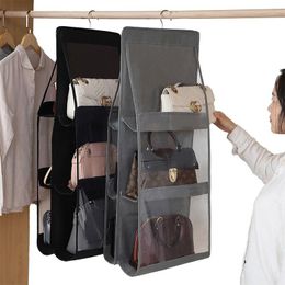 Aufbewahrungstaschen, faltbar, zum Aufhängen für Handtaschen-Organizer, Dinge, Kleiderschrank, transparente Kleidertasche, verschiedene