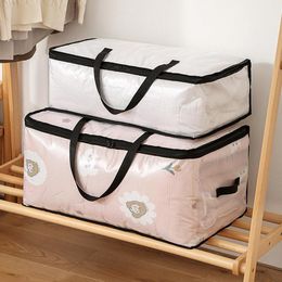 Sacs de rangement Pliable Mesh Quilt Sac Accueil Double Zipper Vêtements Oreiller Bagages B0905