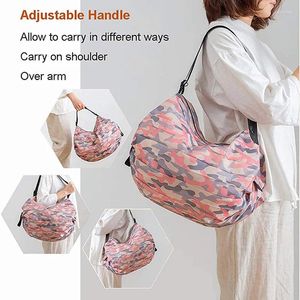 Sacs de rangement pliables à une épaule portable sac à provisions d'épicerie supermarché Eco pour les voyages de pique-nique et la gym