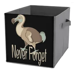 Sacs de rangement Boîte pliante Dodo Bird Extinct Animal n'oublie jamais de drôle d'organisateur de réservoir Birdin Division de Pet Toys Lifti