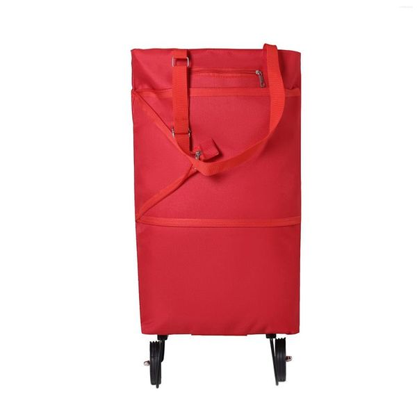 Sacs de rangement sac à roulettes pliant supermarché ménage chariot Portable Shopping chariot à bagages épicerie tissu Oxford de haute qualité