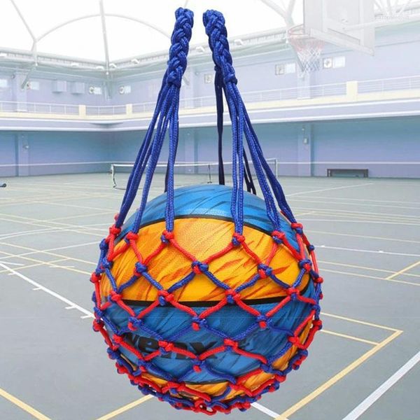 Sacs de rangement sac de football net nylon audacieux balle single transport matériel portable équipement de soccer sportif extérieur volleyball