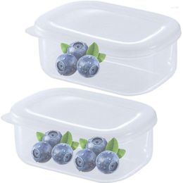 Sacs de rangement Boîtes de congélateur Boîtes avec couvercles Conteneurs transparents portables et empilables pour armoire de bureau de cuisine Fruits