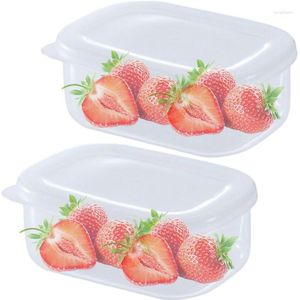 Sacs de rangement Réfrigérateur Organisateur Boîte alimentaire avec couvercle Conteneurs transparents et portables pour armoire bureau cuisine fruits