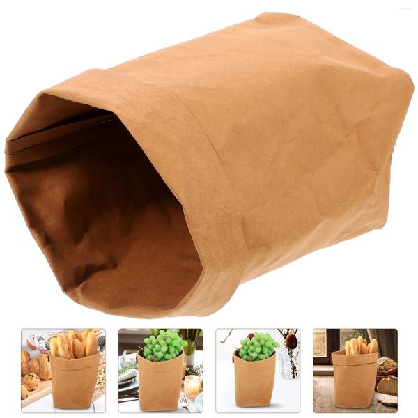 Bolsas de almacenamiento Bolsa de papel Kraft de frutas Macetas para plantas Almuerzo Sándwich Pan Oficina Mochila Organizador