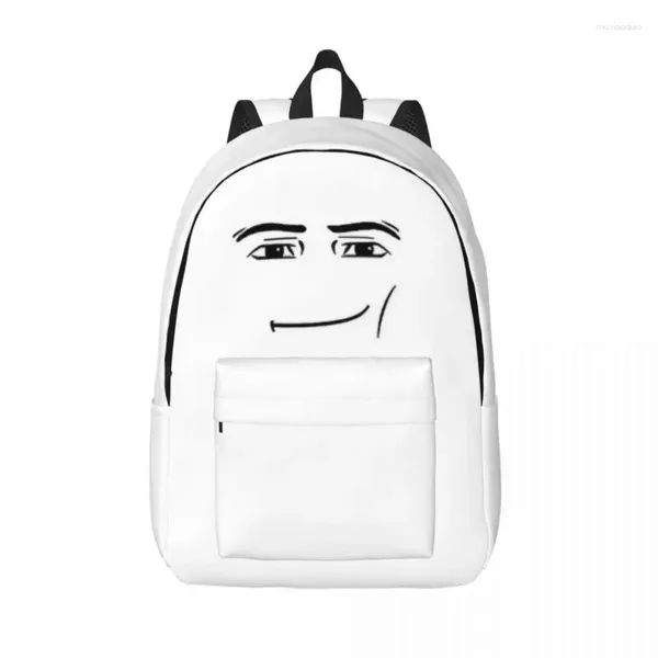 Sacs de rangement Funny the Man Face Cartoon For Teens Student School Bookbag Bookbag Daypack Elementary High College Randonnées