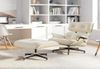 Sacs de rangement Faute Chaise salon classique avec meubles en chaise ottoman Top Grain En cuir pivotant pour le salon Elstorage 4202047