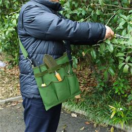 Opbergzakken tuinieren schoudertas tuingereedschap met 3 externe zakken interieur pocket kit houder