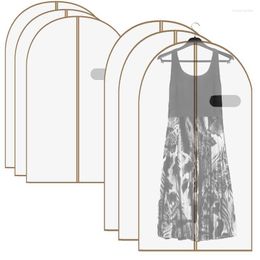 Aufbewahrungstaschen Kleidungsstück Staubdichte hängende Kleidertasche mit Hakendesign 6 Stück für Kleid Anzug Mantel Zuhause